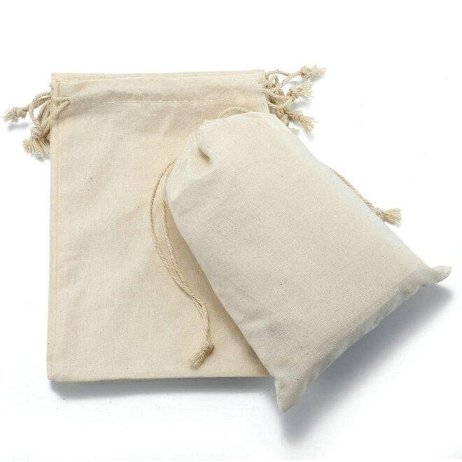 Cotton drawstring bag