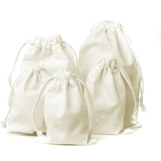 Cotton drawstring bag