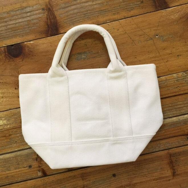 mini WHITE canvas tote bags