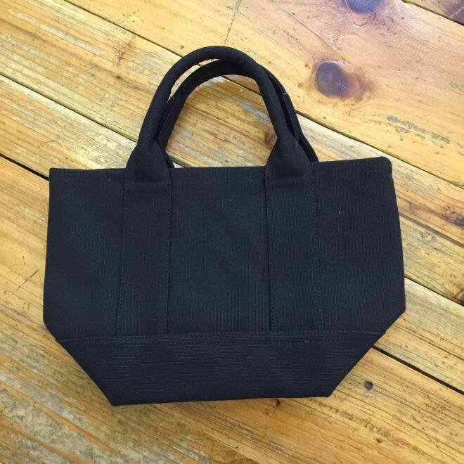 BLACK mini canvas tote bags
