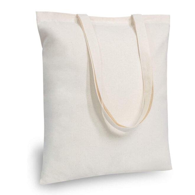 white cotton shopping bags