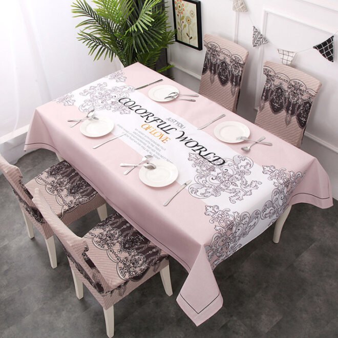 printed tablecloth with logo