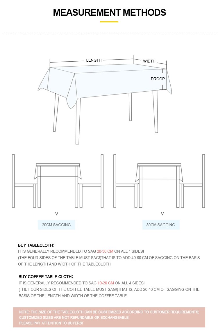 TABLECOLTH SIZE