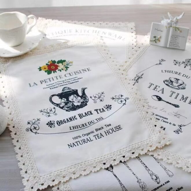 white linen dish towels