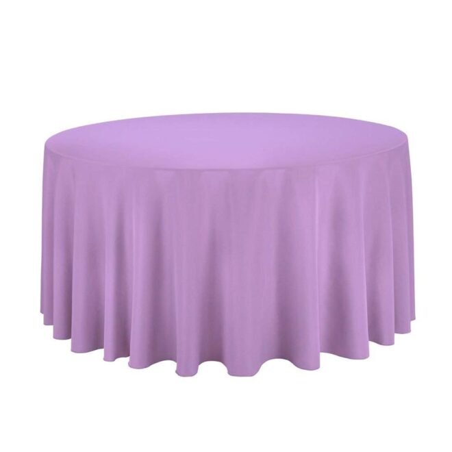 purple round table cloth