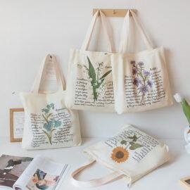 Reusable Strong Canvas Shopping Bag Cotton Shopping Bag Eco Friendly Shopping Tote Bags